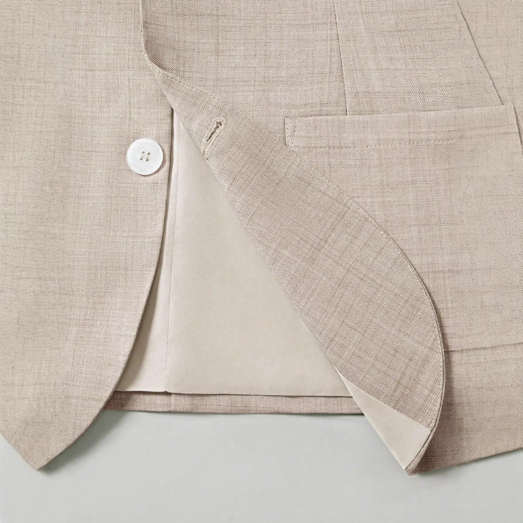 Mens Solid-Colored Business Suit Set - cas7m