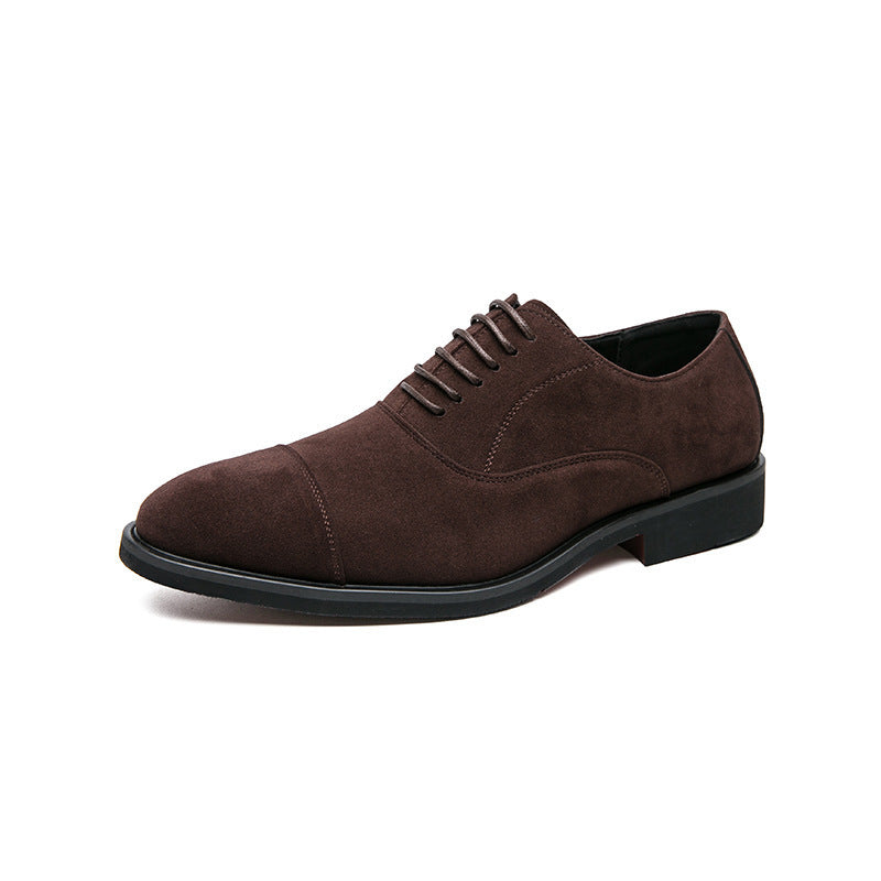Frosted Business Casual Leather Shoes - cas7m