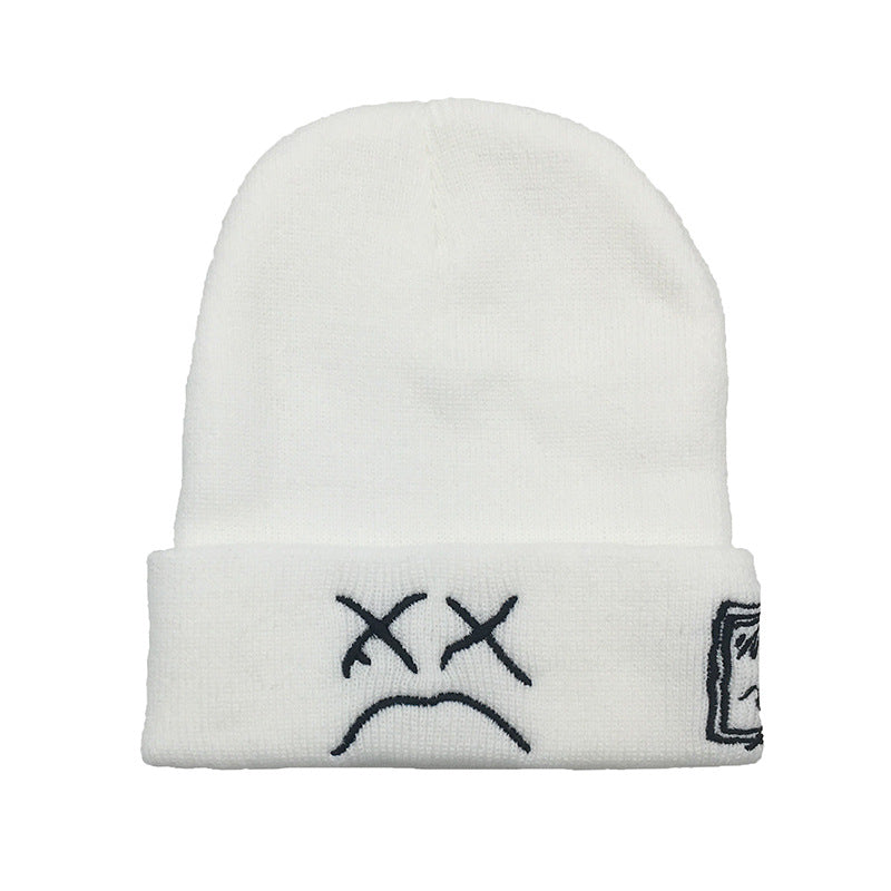 Embroidered knitted hat - cas7m