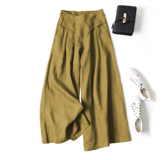 Women's High Waist Thin Slim Ninth Pants - cas7m
