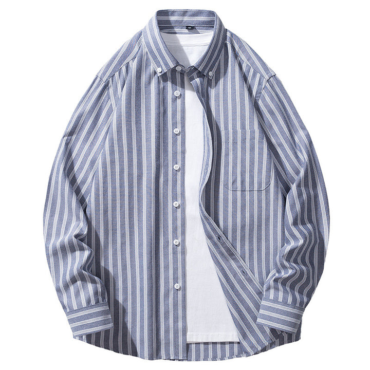 Men's Oxford Long-sleeved Shirt - cas7m