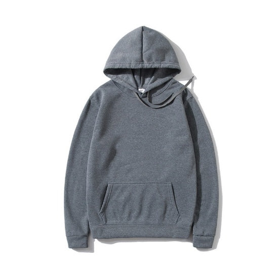 Cotton Fleece Solid Color Hoodie Sweatshirt - cas7m