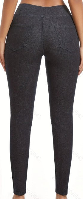Fleece Padded Jeans Women's Slim Fit All-matching Skinny Pants - cas7m