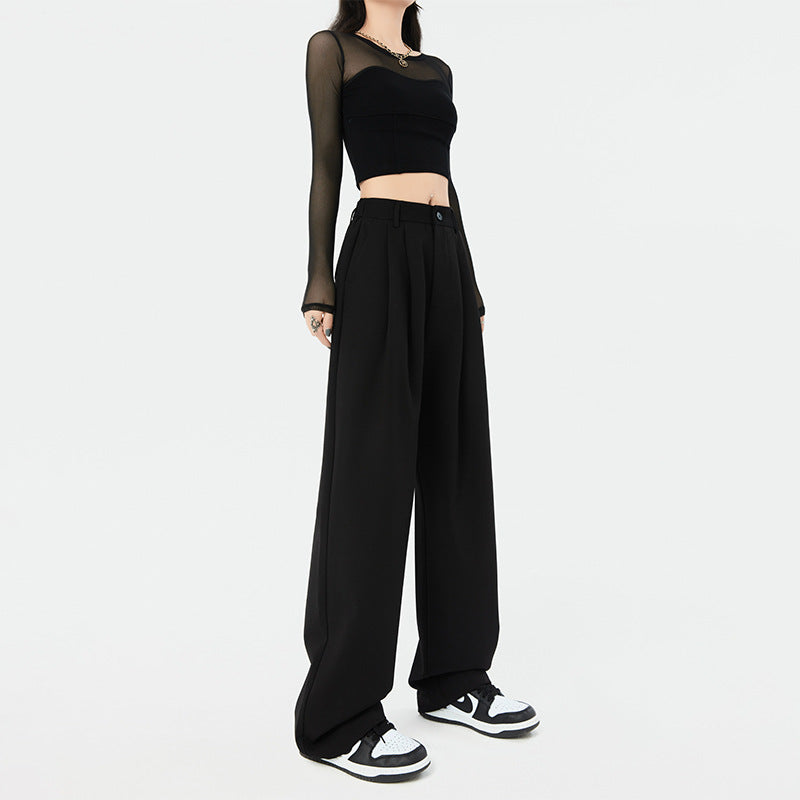 Hot Girl Fashionable Wide Leg Pants Women - cas7m