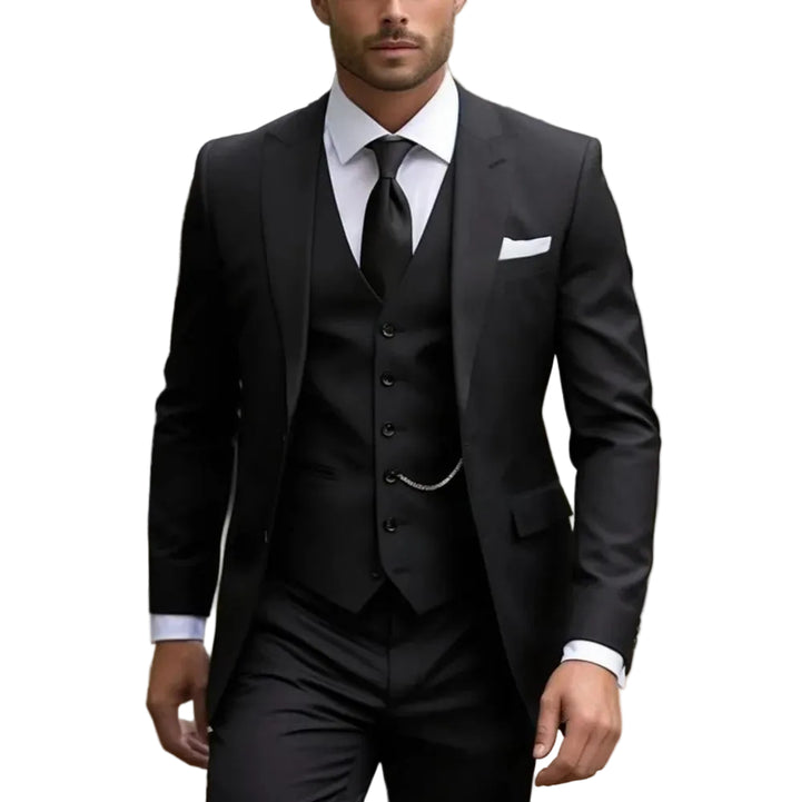 Men's Three-piece Suit Solid Color High Sense - cas7m
