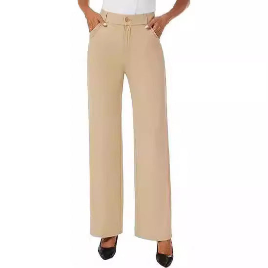 Women's Commuter High-Waisted Wide-Leg Pants - cas7m