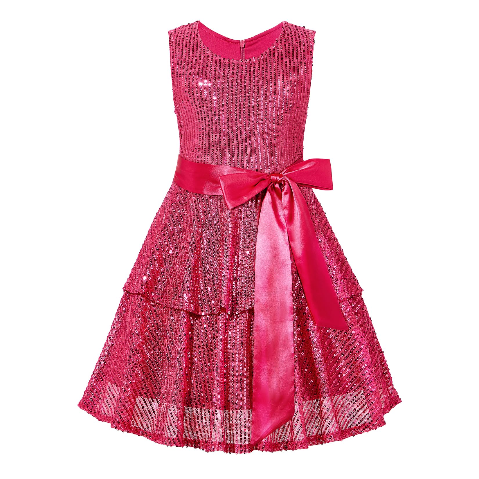Festive Twirl Girls' Sequin Dress
