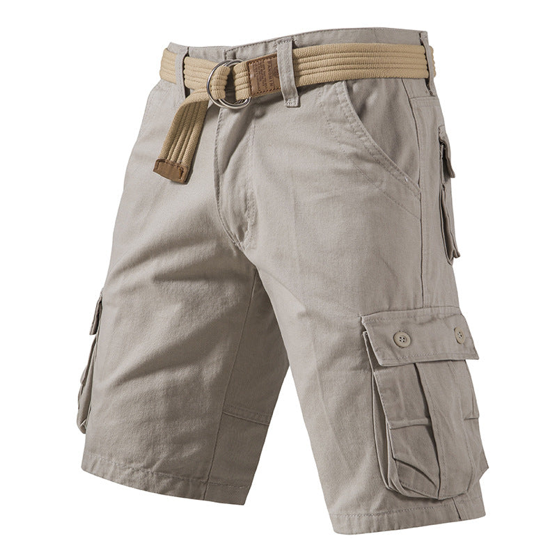 Men's Cotton Cargo Shorts - Summer Plus Size Overalls - cas7m