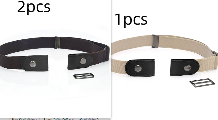New Slim Elastic Invisible Belt Simple Lazy Belt Fat Elastic Leather - cas7m
