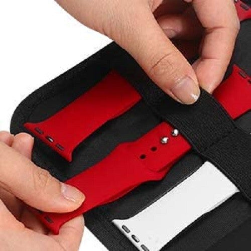 Portable Watch Strap Band Organizer Storage Bag Holder Travel Case Women Men - -grey - cas7m