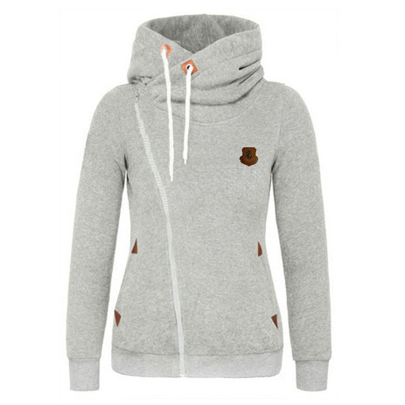 Women's Sport Cardigan Side Zipper Hoodie - cas7m