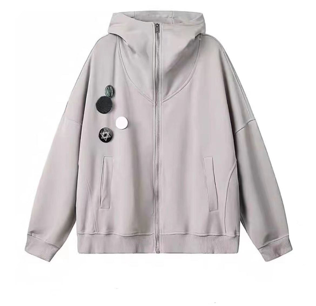 Outline Badge Hooded Hoodie For Men And Women - cas7m