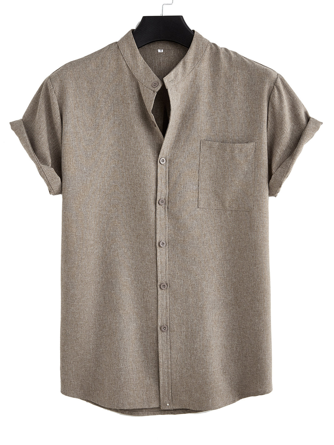 Men's Solid Color Casual Shirt With Pocket - cas7m