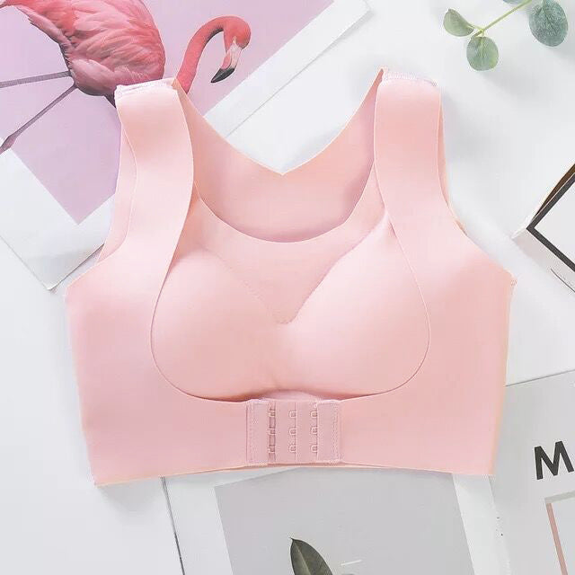 Posture Corrector Bra For Women  2-in-1 Breast Lifter & Back Support Front Closure Sports Shaper - cas7m