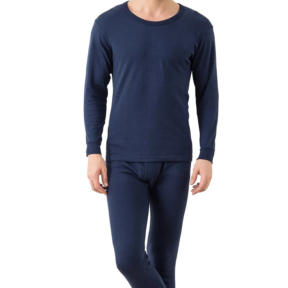 Men Thermal Underwear Set Long Johns Pants Long Sleeve Soft Underwear Kit Top Bottom Winter Sports Suits - cas7m