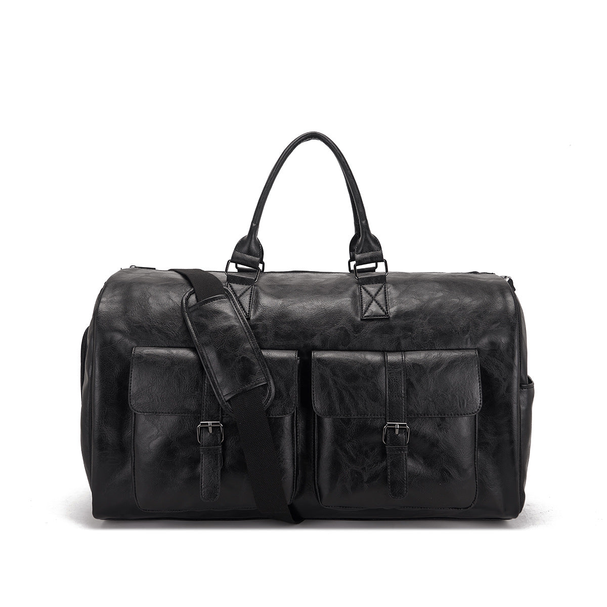 Travel Convenient Portable Garment Bag PU Leather Luggage Bag - cas7m