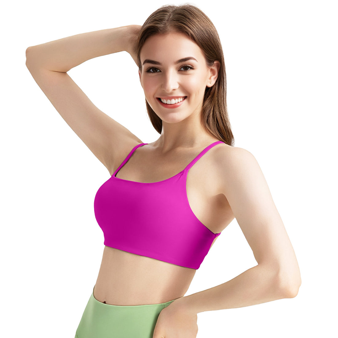Strappy Cross Back Sports Bra: Breathable, Soft & Supportive - cas7m