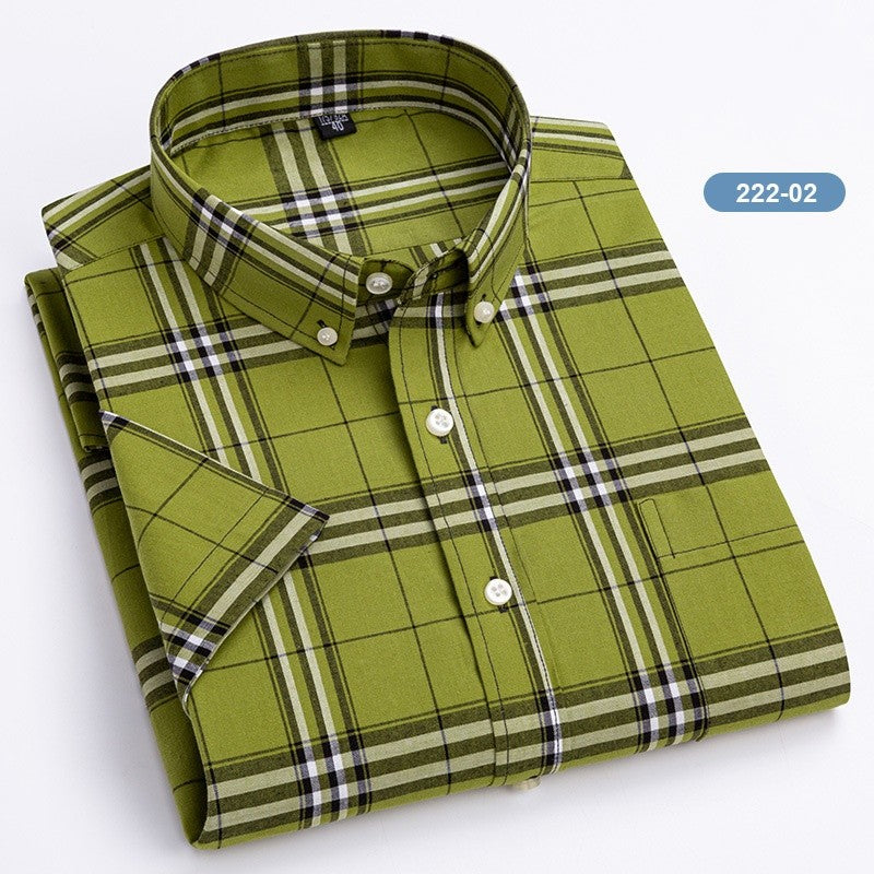 Summer Fashion Casual Men's Shirt Plaid - cas7m