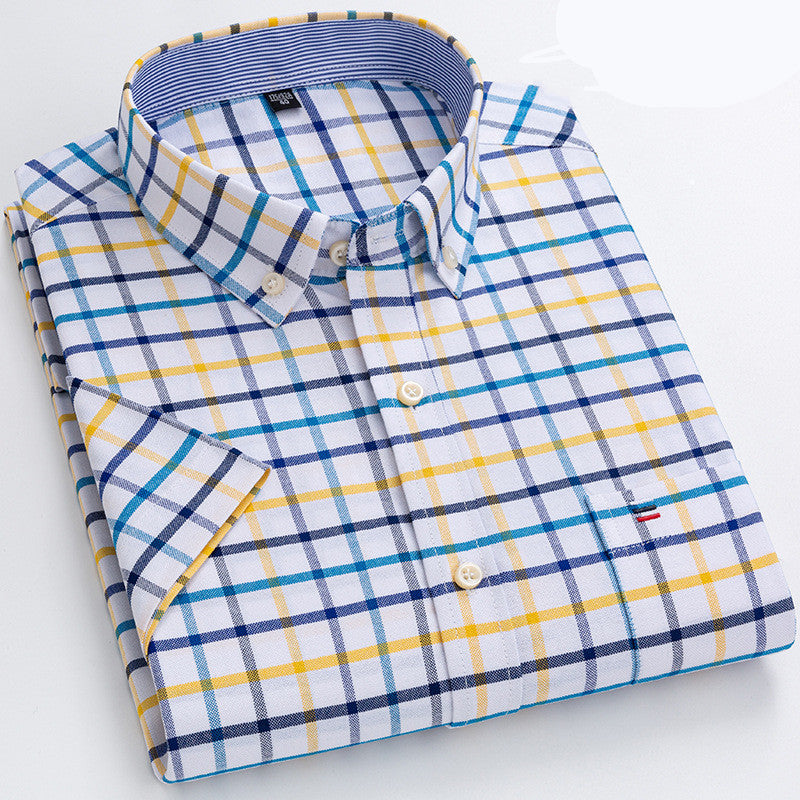 Summer New Short-Sleeved Shirt Men - cas7m