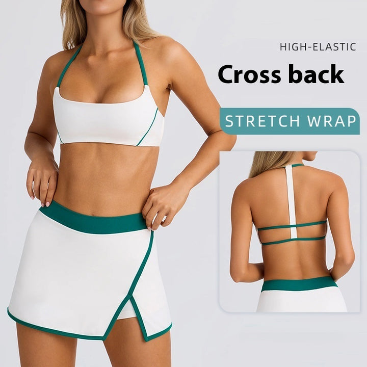 Yoga Underwear Sports And Fitness Running Outdoor Bra And Skirt - cas7m