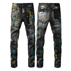 High Street Jeans Black Slim Fit Stretch Skinny Men - cas7m
