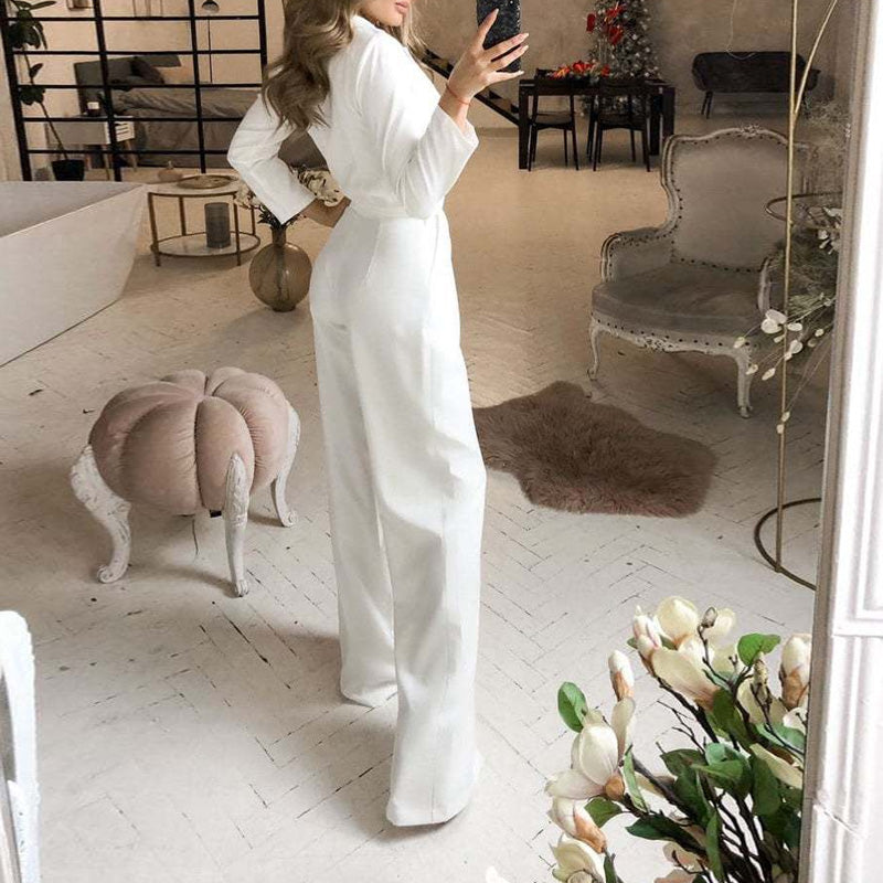 Women's Jumpsuit Spring Solid Color Slim Bodysuit Ladies New Style - cas7m