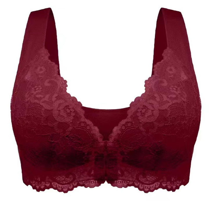 Plus-size Bra No Underwire Push-up Breathable Lace Lingerie For Women With Large Breasts And Small Breasts - cas7m