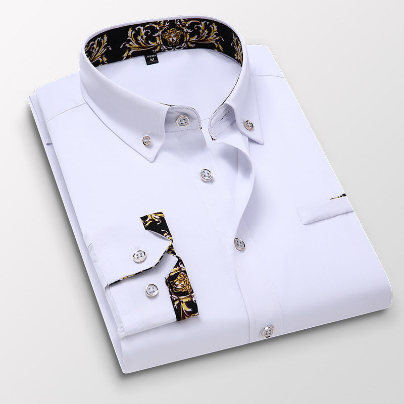 Men's Casual Business Long Sleeve Shirt - cas7m