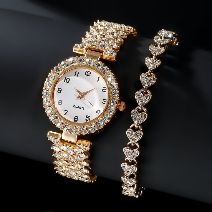 Women's Fashion Watch & Bracelet Set - Gold, Silver, Rose Gold Options - cas7m