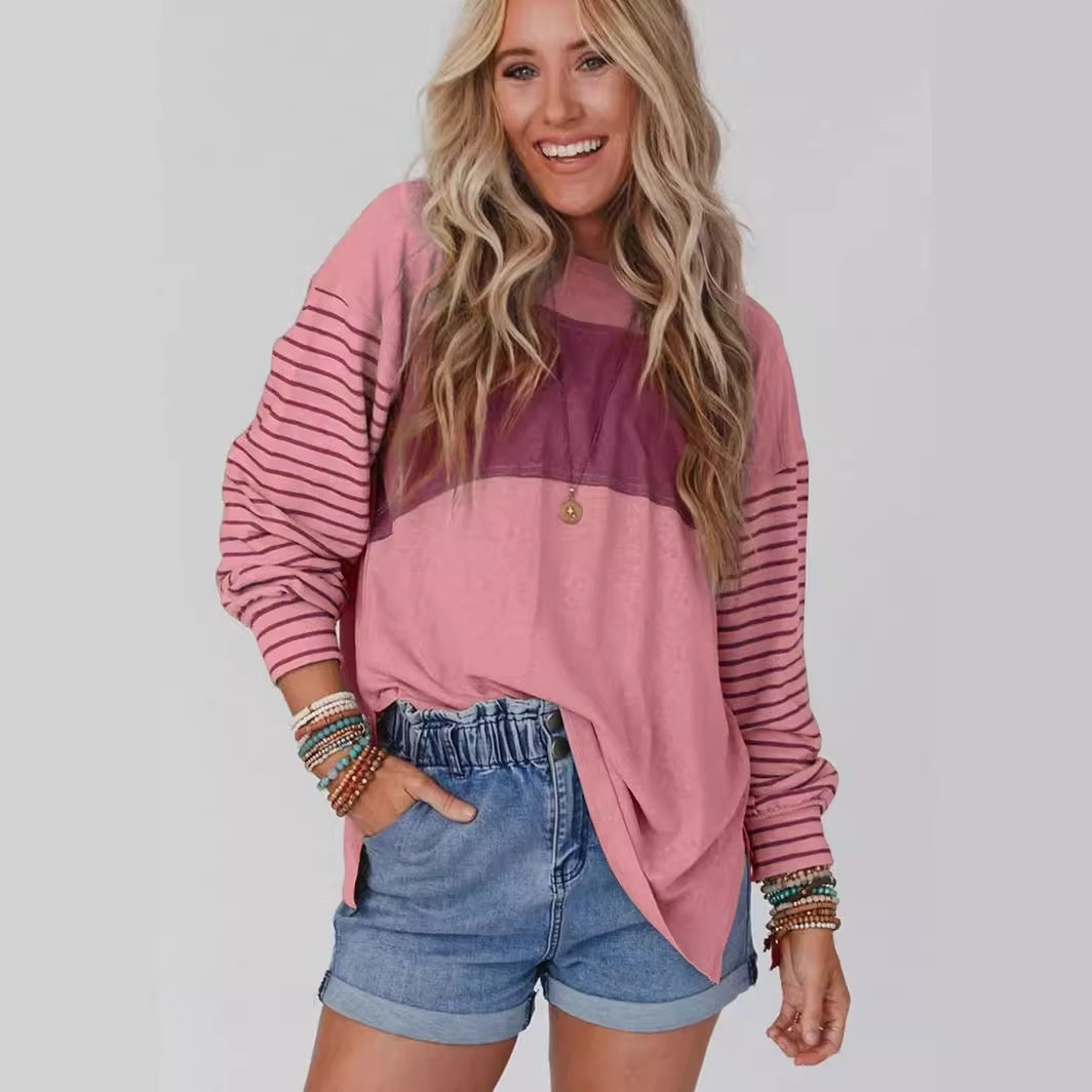 SpringAutumn New Style Pullover Casual Long Sleeve T-shirt For Women - cas7m