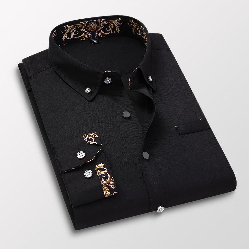 Men's Casual Business Long Sleeve Shirt - cas7m
