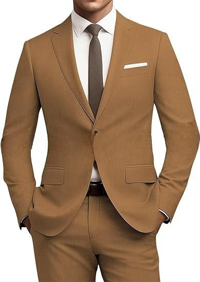 Men's Business Formal Suit Set - All Season Slim Fit - cas7m