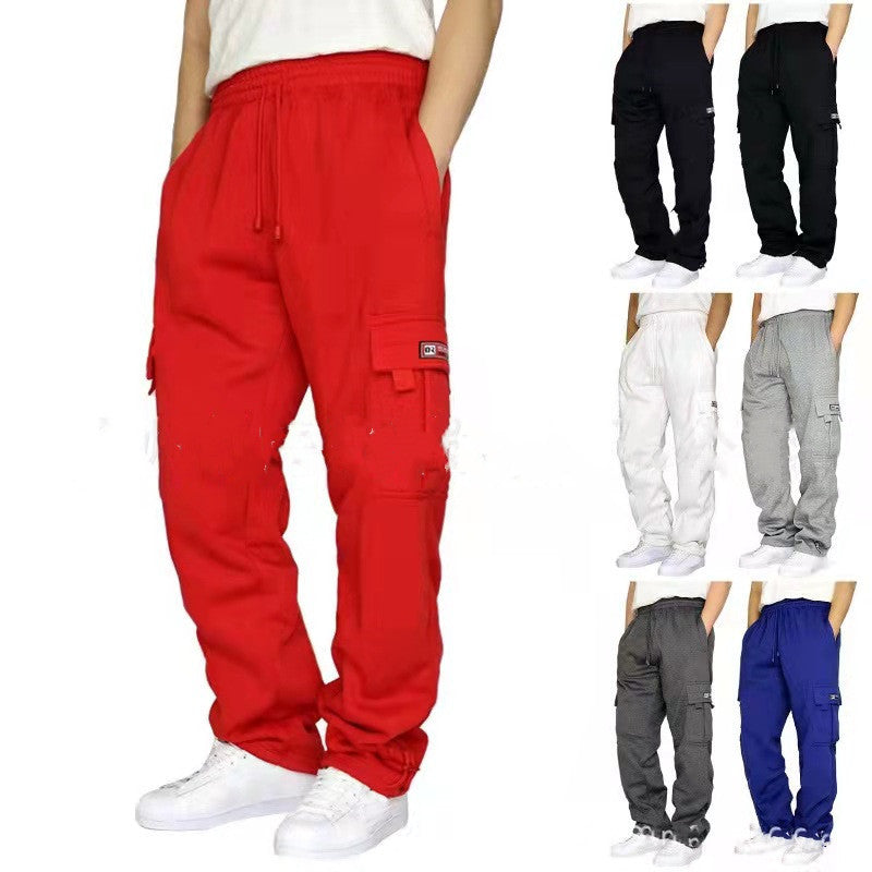 Men's Sporty Leisure Polyester Pants - Multiple Colors & Sizes - cas7m