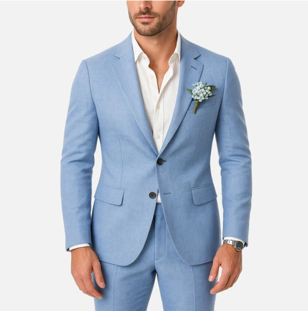 New SpringSummer Commuter Casual Plus-Size British Suit For Men - cas7m