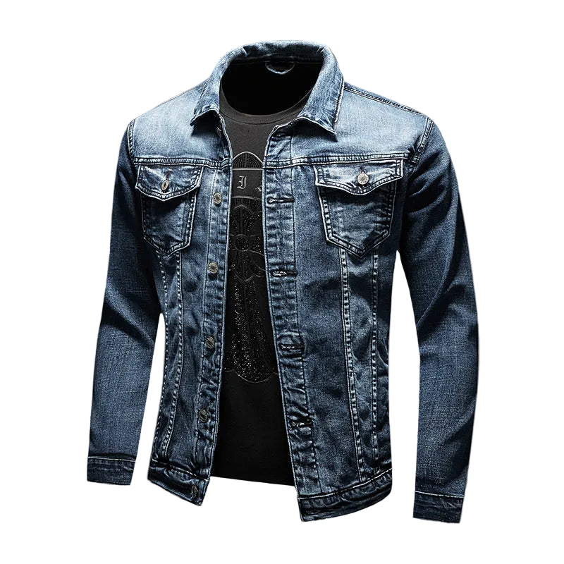 Plus Size Men's Denim Clothes Jacket Coat - cas7m