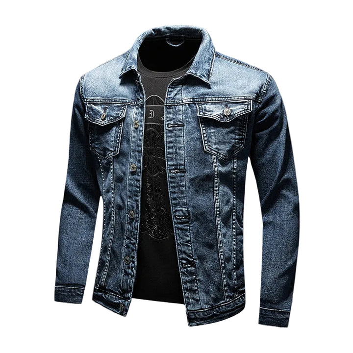 Plus Size Men's Denim Clothes Jacket Coat - cas7m