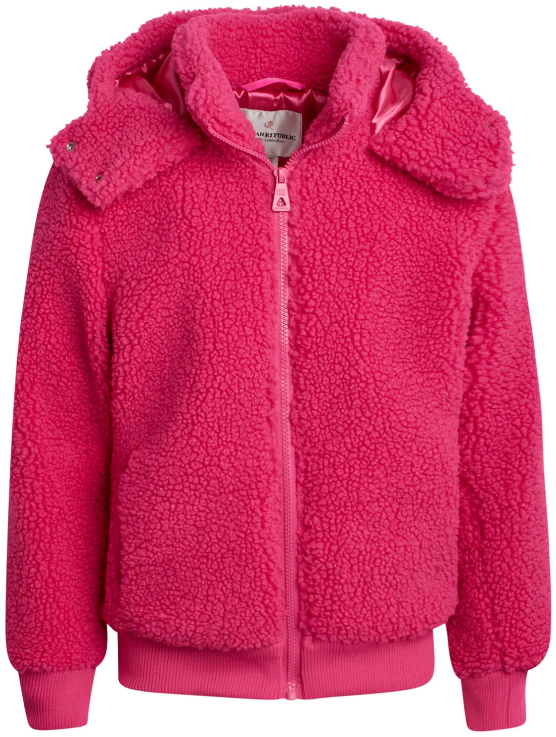 Urban Republic Cozy Sherpa Girls' Hoodie - Size 10-12 Fuchsia