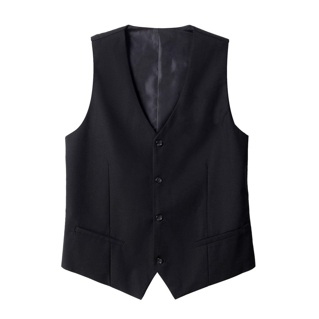 Black Slim-fitting Work Clothes Men's Suit Vest Business Wear - cas7m