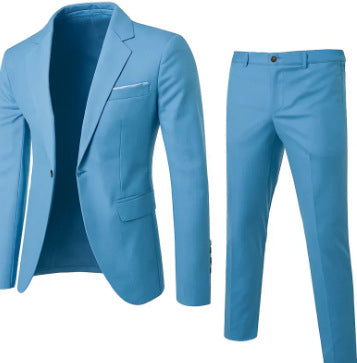 Two-piece Suit Business Professional Formal Wear Korean Slim Fit - cas7m
