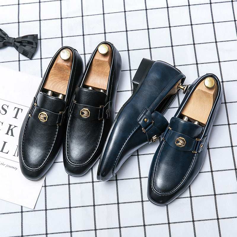 Elegance Men's British Loafers: Stylish, Comfortable Business Shoes - cas7m