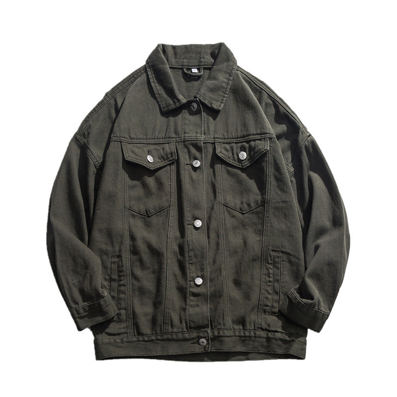 Mens Stylish Casual Retro Denim Jacket - cas7m