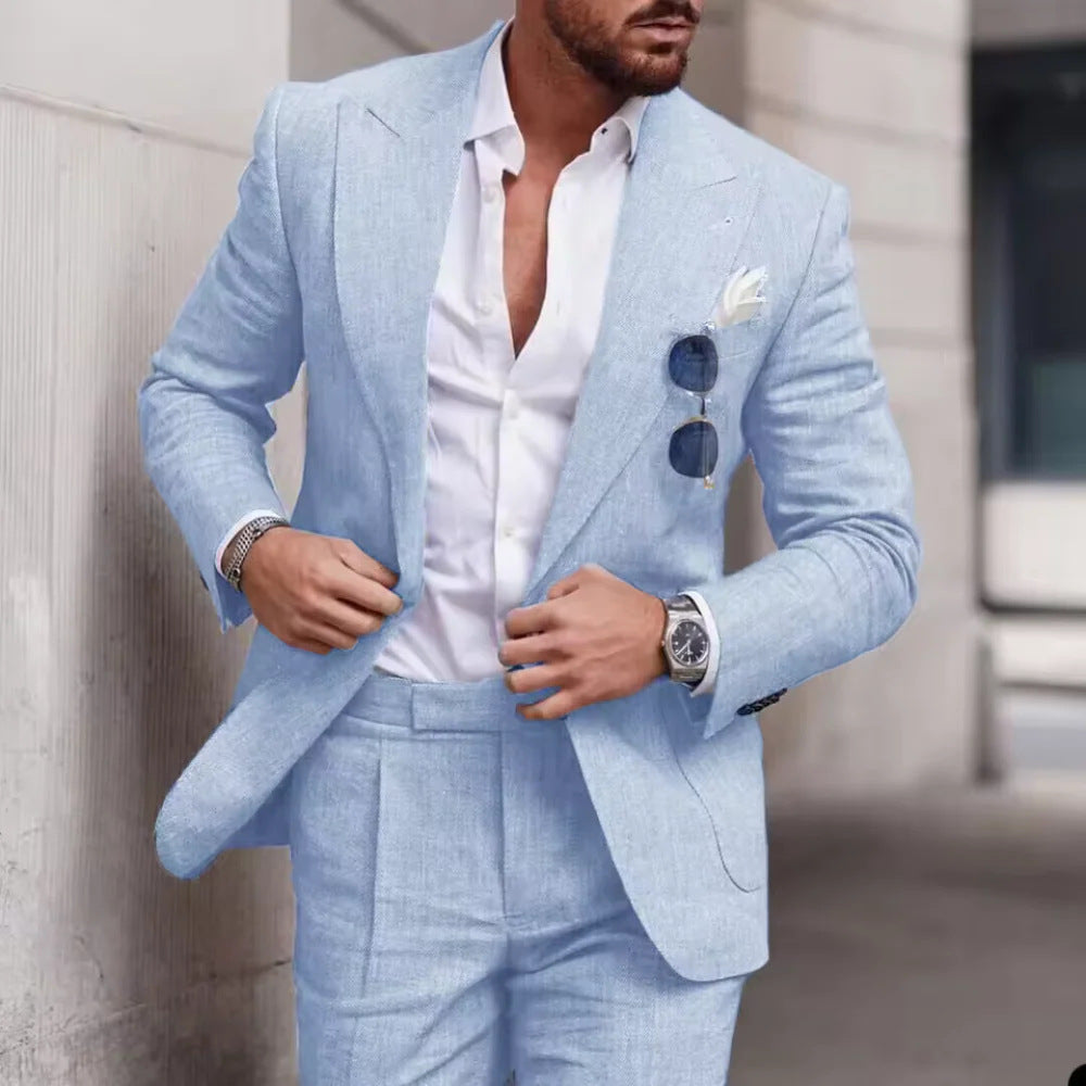 Two-piece Digital Printing Suit With Two Buttons Suit - cas7m