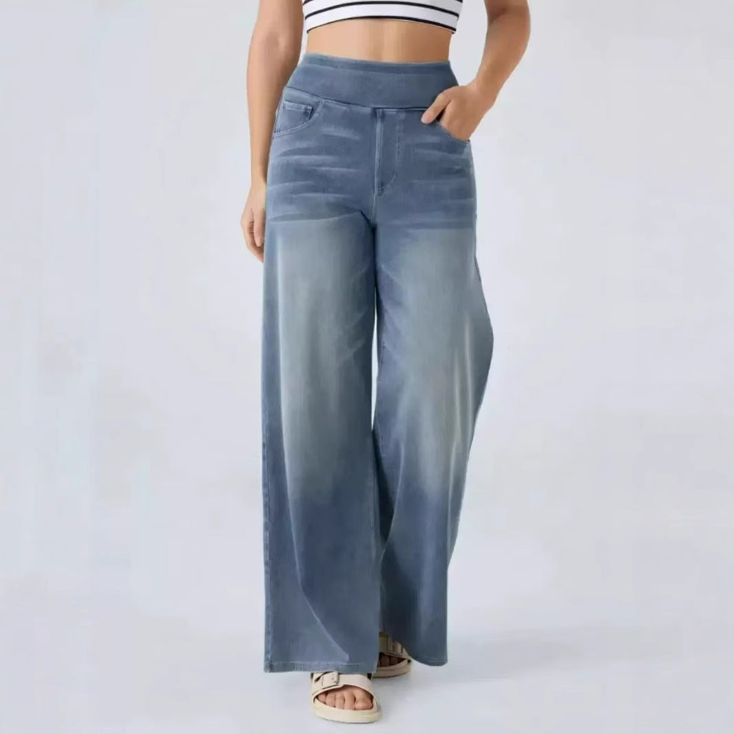 Women's Slim-fit Figure Flattering Pants Jeans - cas7m