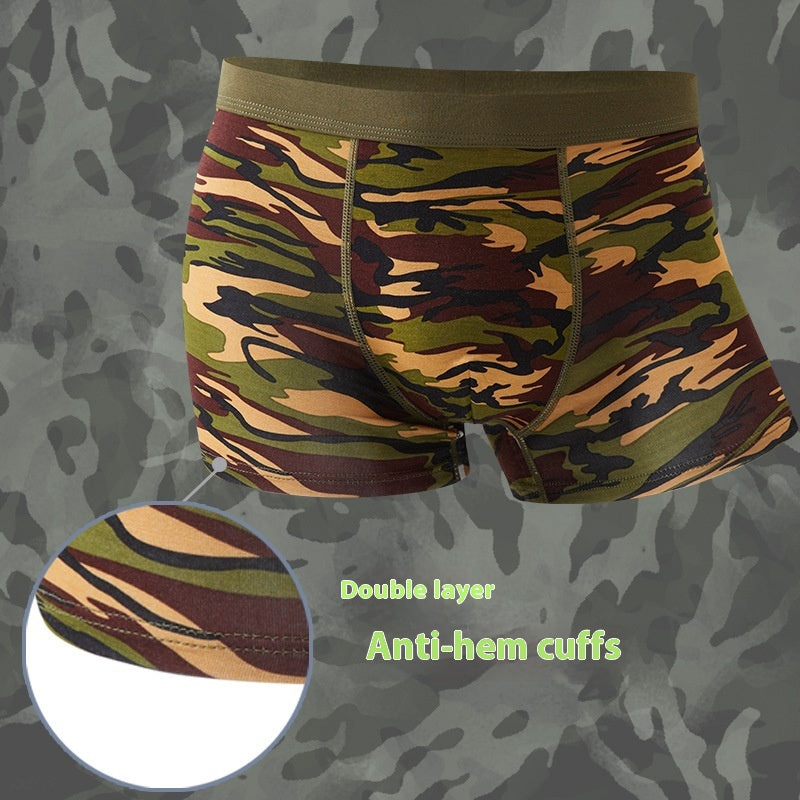 Camouflage Men's Underwear Modal Breathable Boxers Mid-waist Printed Boxers - cas7m