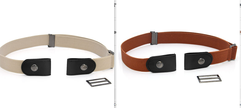 New Slim Elastic Invisible Belt Simple Lazy Belt Fat Elastic Leather - cas7m