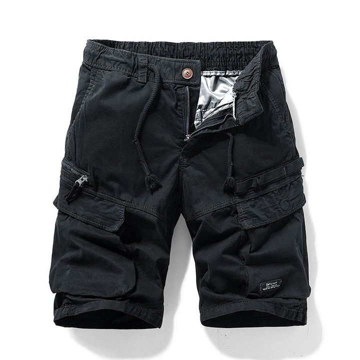 Solid-color Loose-fit Cargo Shorts For Men - cas7m