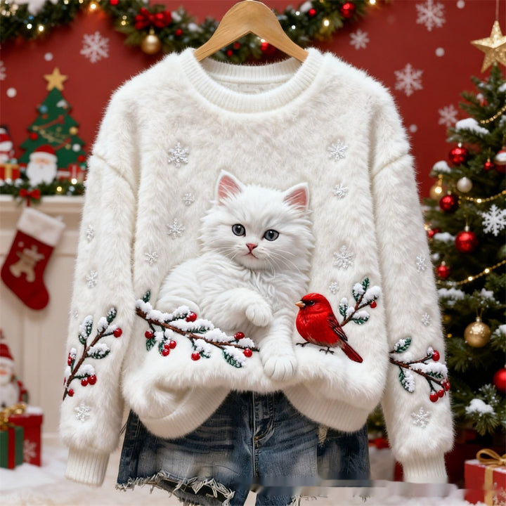 3D Digital Printed Flannel Sweatshirt Women - cas7m