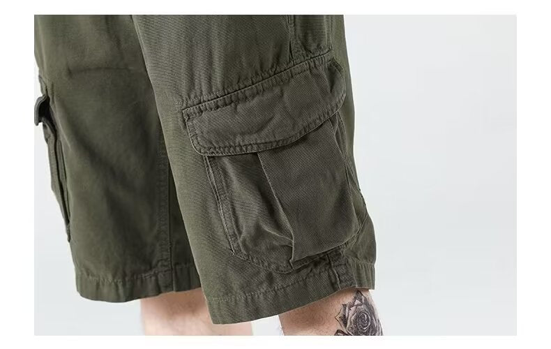 Heavy American Wear-resistant Overalls Shorts Men - cas7m