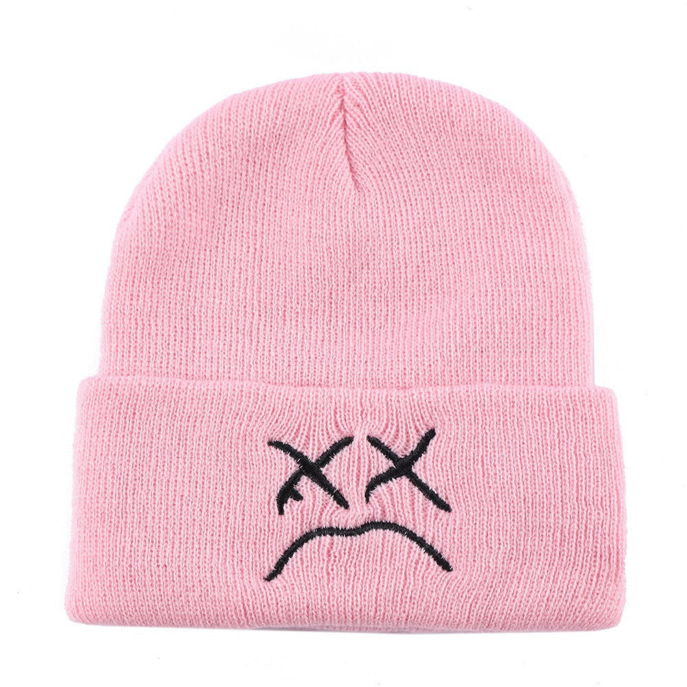 Embroidered knitted hat - cas7m