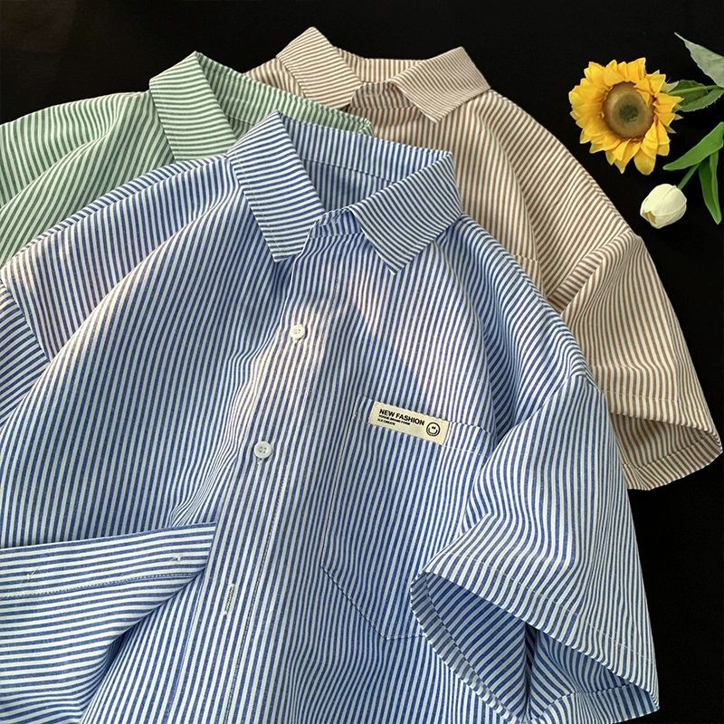 Loose Plus Size Casual Half Sleeve Shirt - cas7m